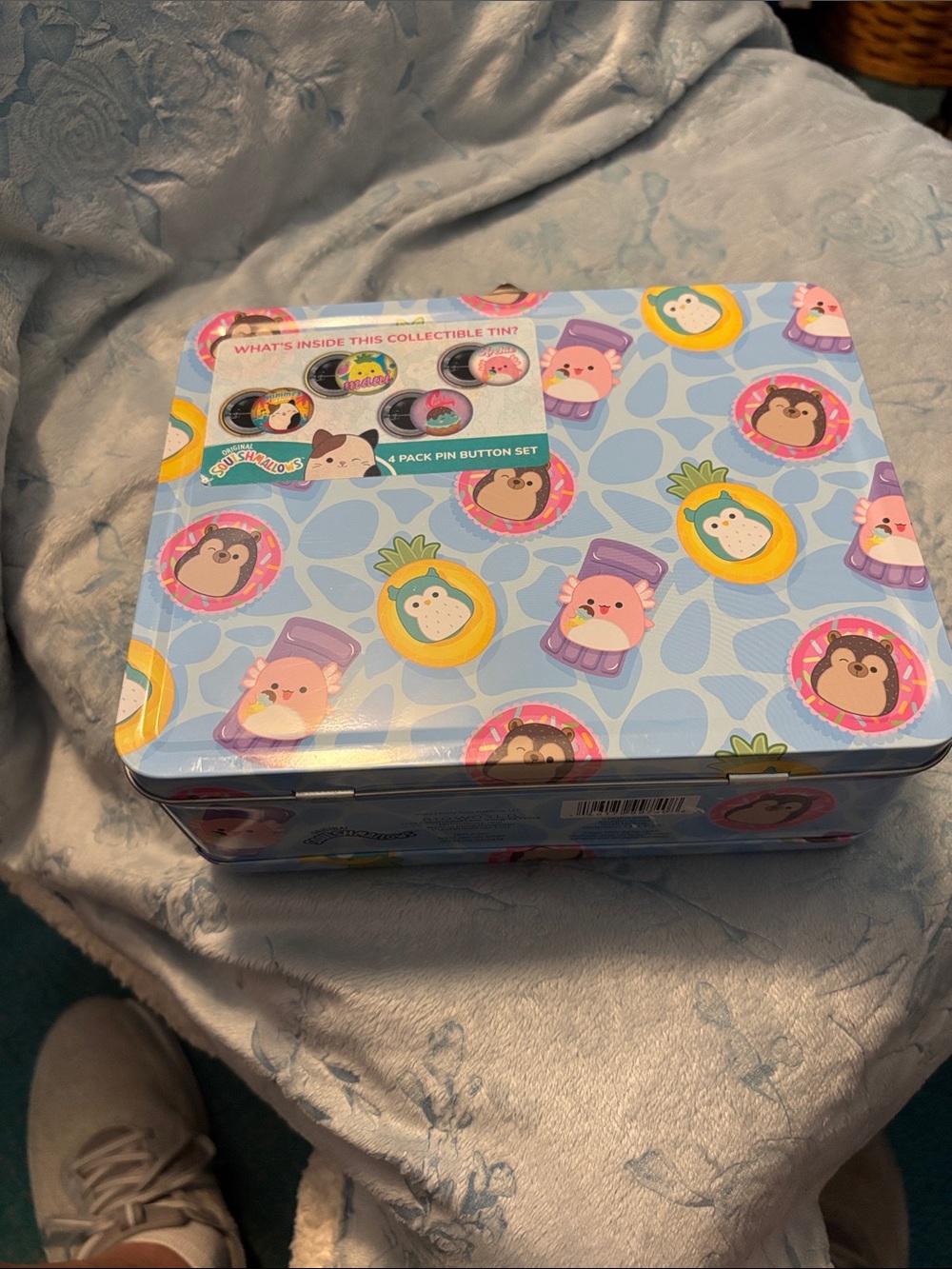 Squishmallow Character Collectible Tin Box - Blue